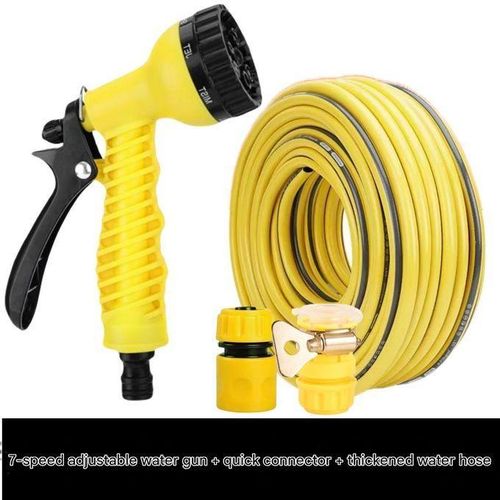Kit pistolet à eau haute pression, tuyau de 20 mètres, idéal pour le lavage de voiture et l'arrosage du jardin.