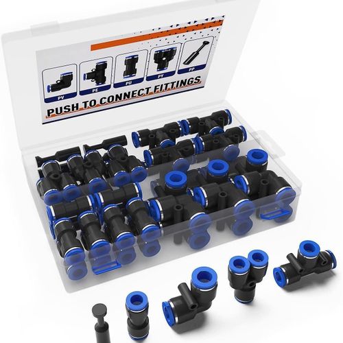 Kit de raccords pneumatiques à pression rapide 60 pièces de 6 mm,kit d'accessoires pour tuyau d'air