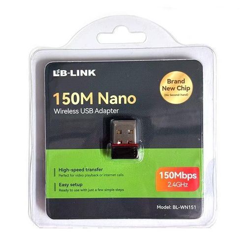LB Link BL-WN151 Carte réseau sans fil USB Mini Récepteur de signal Wi-Fi pour ordinateur portable et de bureau 150 Mbps