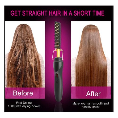 Peigne Chauffante Lisseur Cheveux Professionnel