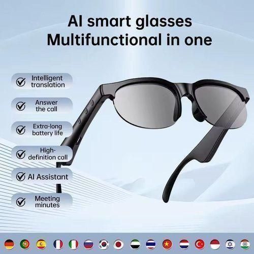 Lunettes Intelligentes - Bluetooth – Style Classique & Connecté unisex- Large Fonctionnalité Audio -Appel Mode Traducteur De Langue Lecture Audio -Compatibilité Universel