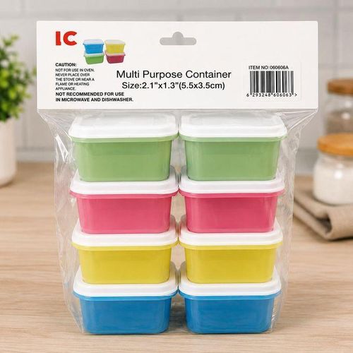 Boîtes de Conservation Alimentaire Hermétiques avec Couvercles – Boîtes Réutilisables et Empilables – 4 Couleurs – Pour Réfrigérateur, Congélateur, Micro-Ondes, Repas et Organisation Cuisine