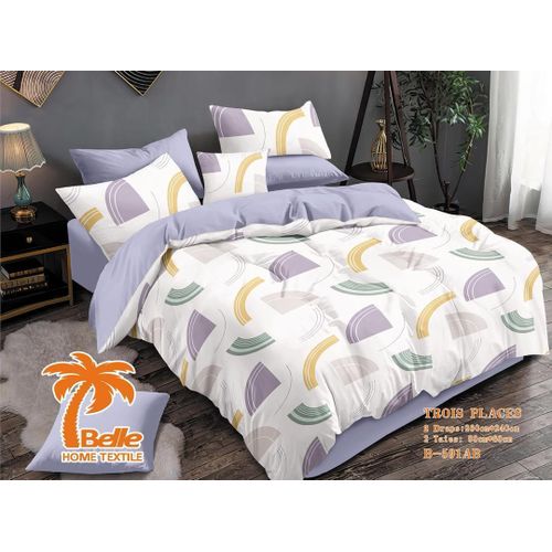 Lot de 2 Draps et 2 Taies - Confort et Élégance pour Lit 3 Places