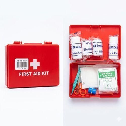 Trousse De Secours Médicale Complète – Boîte De Premier Secours Rigide Rouge Pour Voiture, Maison, Bureau Et Chantiers : Soyez Prêt À Réagir Face Aux Urgences