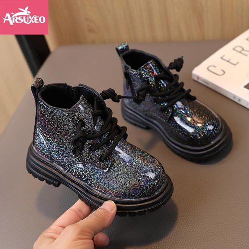 Bottes courtes antidérapantes à fermeture éclair pour petites filles de 1 à 7 ans