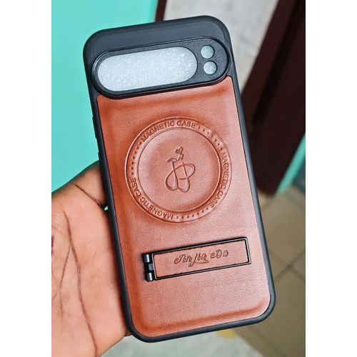 Coque pixel 9 pro XL marron cuir mag support a