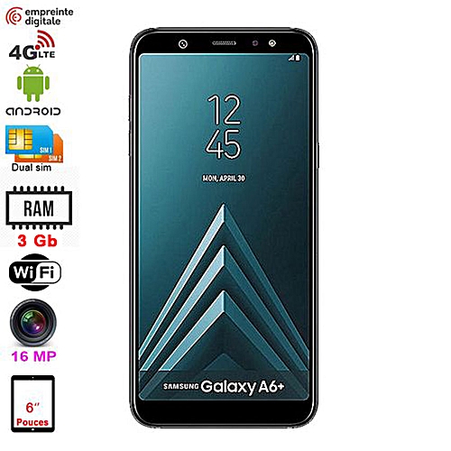 Samsung Galaxy A6+ (2018) - 6" - 16Mpx- 2Xsim - 3Go/32Go - Noir - Prix pas cher | Jumia CI
