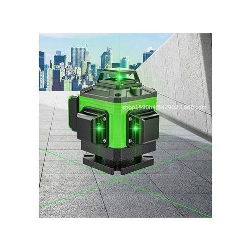 Niveau Laser 4D Vert - Nivellement Automatique - 16 Lignes - Rotation Verticale 360 Degrés