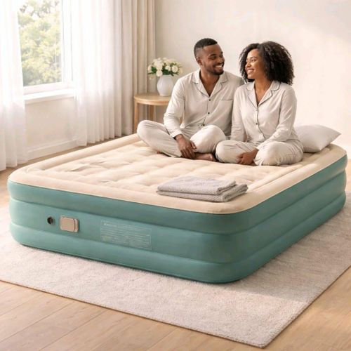 Matelas Gonflable Ultra Doux - 2 Places - BEIGE