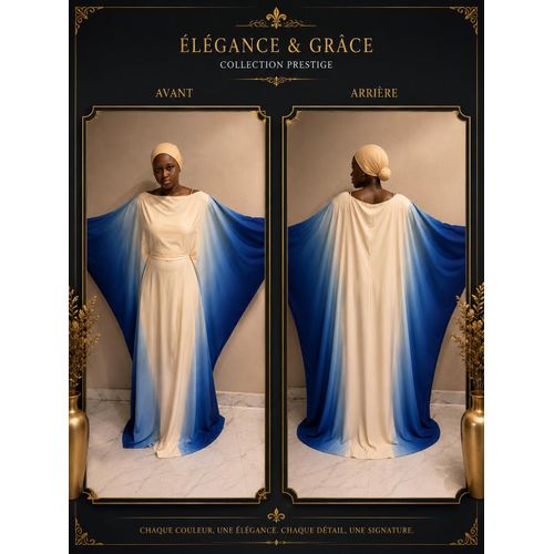 Robe longue est confectionnés en crêpes fluide