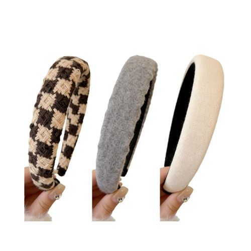 Lot de 3 Serre-têtes Tissu Doux pour Femme, Accessoires Cheveux Quotidien