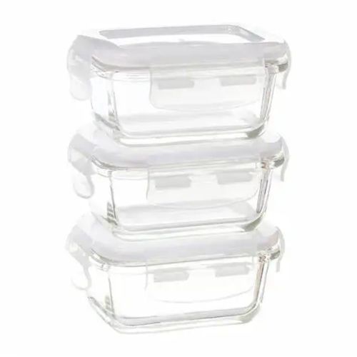 Lot de 3 Boîtes de Conservation - lunch boxe avec Couvercles Hermétiques