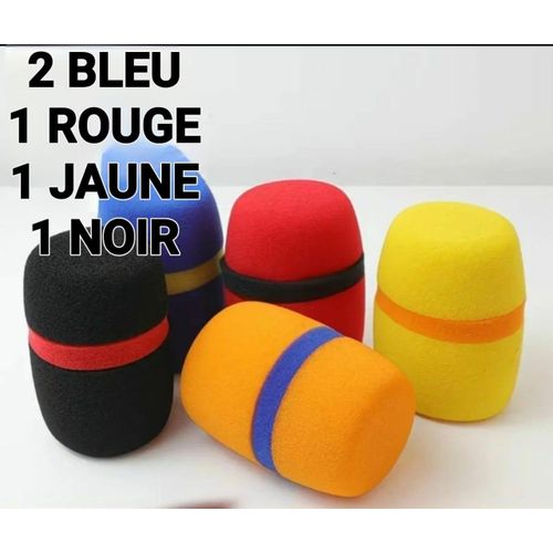 Lot de 5 Housses de Protection en Mousse Souple Pour Microphone - Multicolore