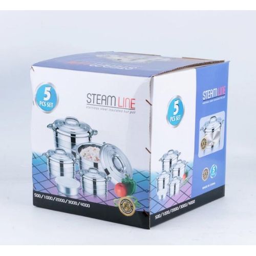 Boîte de conservation des aliments isotherme en acier inoxydable à double paroi Always Food, 5 pièces, 2L