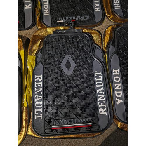 Tapis Chromé Pour Intérieur De Voiture Noir 5 Pièces ( Motif Multiple)