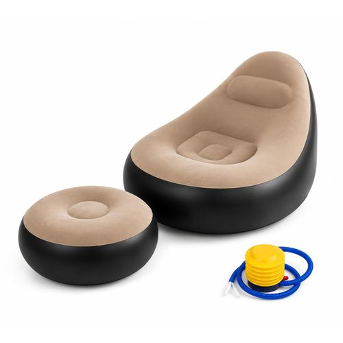 Fauteuil Gonflable avec Repose-Pieds + Pompe Offerte