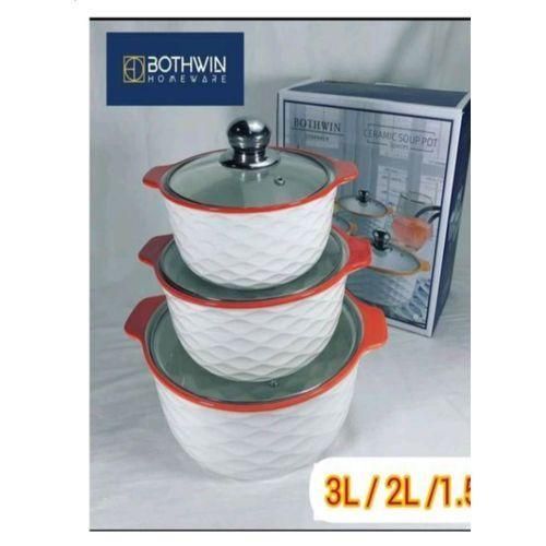 1 LOT DE 3 SOUPIERES EN PORCELAINE
