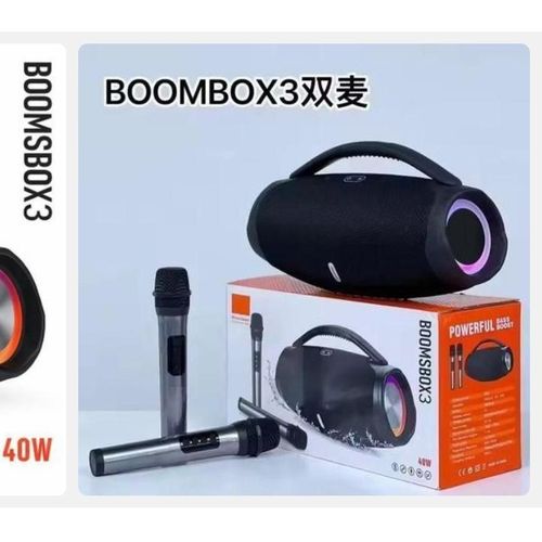 Enceinte bluetooth boomsbox3 + 2 micro sans fil