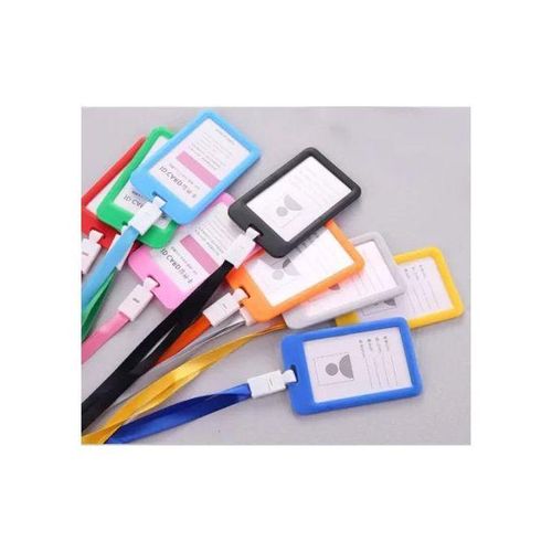 Porte-badge En Acrylique Transparent Pour Carte D'identité, Carte Bancaire, Carte Scolaire Paquet De 10 Avec Corde