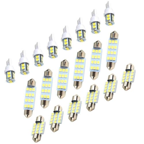 Kit d'ampoules LED de voiture de 20 pièces pour les lumières intérieures de voiture, les lumières de lecture