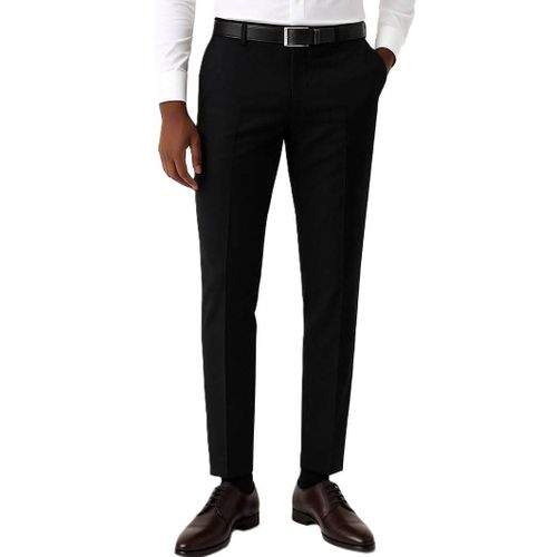 Pantalon Homme - Coupe Slim - Noir Classique - Tissu Confortable