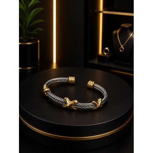 Bracelet de bijoux pour hommes de style Europe et Amérique, 12mm*22cm - Argent