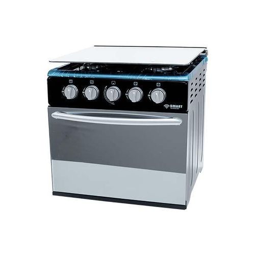 GAZINIERE EN INOX 4 FEUX PETIT FOUR VITRE MIROIR 50 X 50 TECHNOLOGY GARANTIE : 6 MOIS