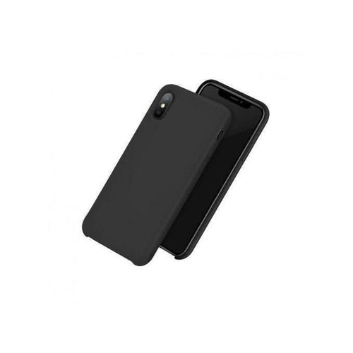 Coque En Compatible Silicone IPhone X + 1 Antichoc 5D - Noir