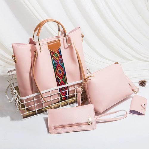 4 Pcs Sac A Main Pour Femme - Rose