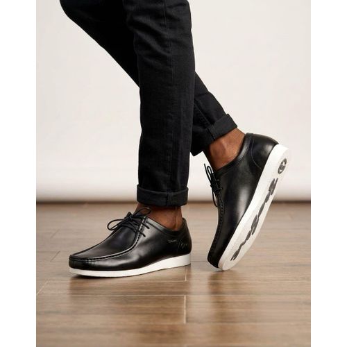 baladeuse en cuir pour homme noir