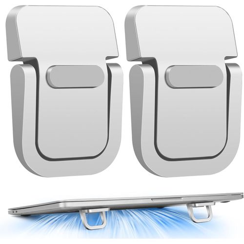 A Pair of Zinc Alloy Laptop Invisible Mini Portable Folding Stands