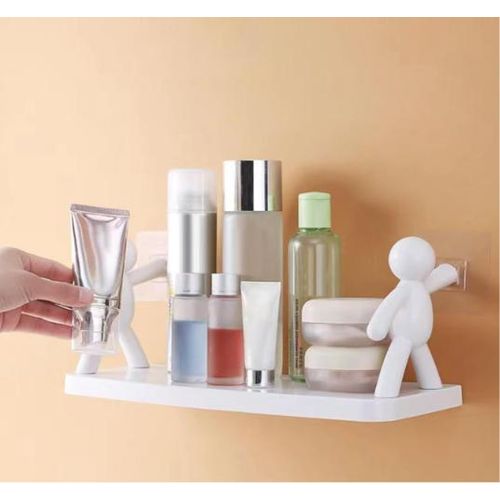 Étagère de Rangement Murale, étagère de Rangement en Plastique sans Trou pour Cuisine Salle de Bain