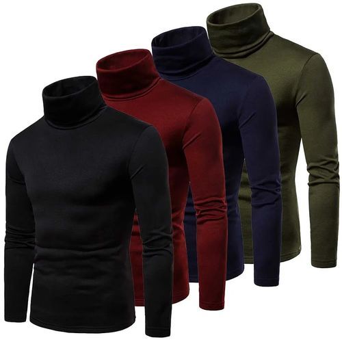 LOT DE 4 PULL-OVER Parisien Col Enroulé