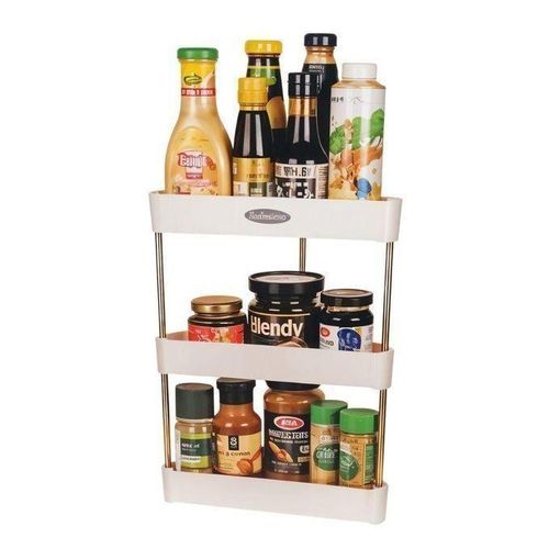 Chic Étagère De Rangement D'angle Multifonctionnelle à 3 Niveaux