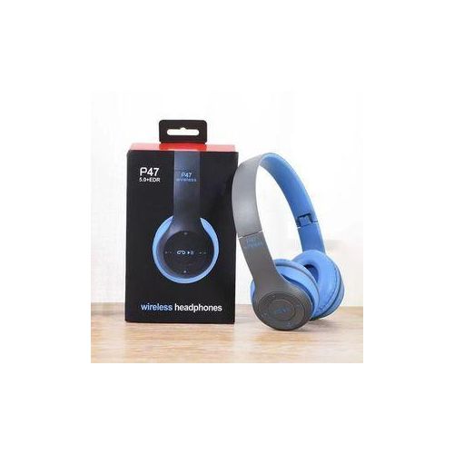 Casque Sans Fil Bluetooth P47 Pliable - bleu