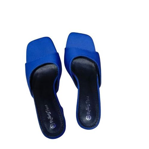 Mules Bout Carr Bleu