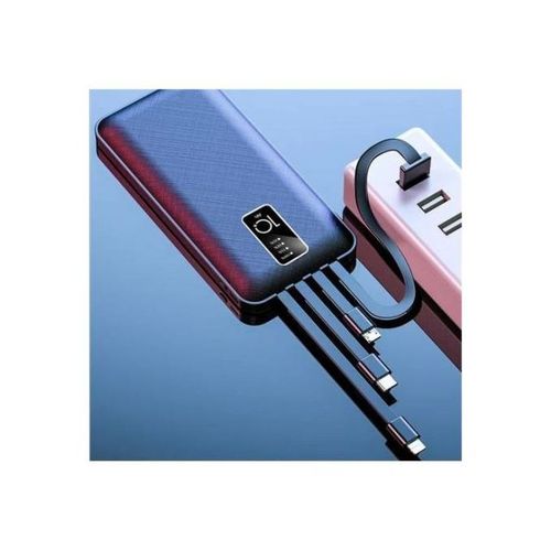 Power Bank 4 Câbles De Charge Intégrés 10000mAh
