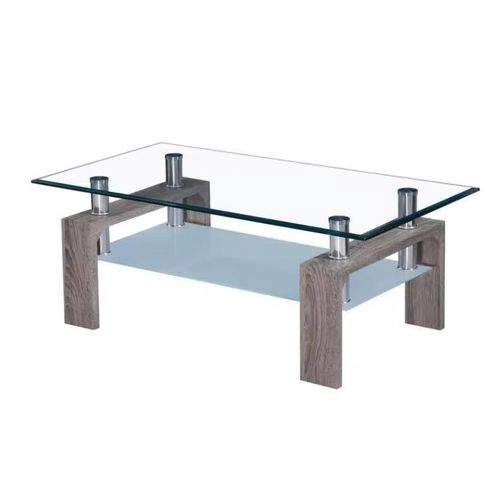 Table vitrée Centrale Basse transparent