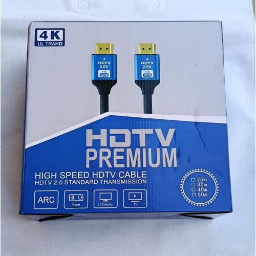 Câble HDMI 30 Mètres 4K Ultra HDTV Premium