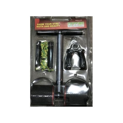 Kit De Sudation à 4 Voies - Coupe-Ventre - Expanseur Thoracique - Corde à Sauter-noir