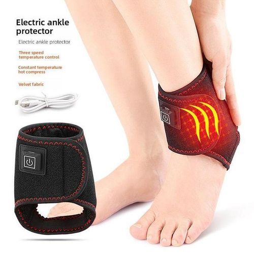 Coussin chauffant pour pied, attelle chauffante à température réglable, enveloppement de compression, soutien de cheville électrique