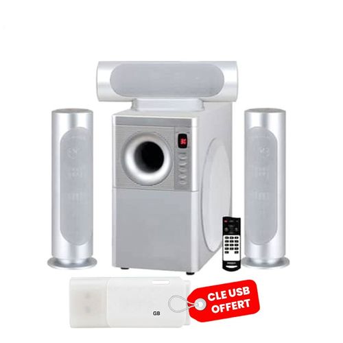 Woofer Home Cinéma Hi-Fi OP-6030S/6030 - Bluetooth - Blanc + Clé USB Offerte