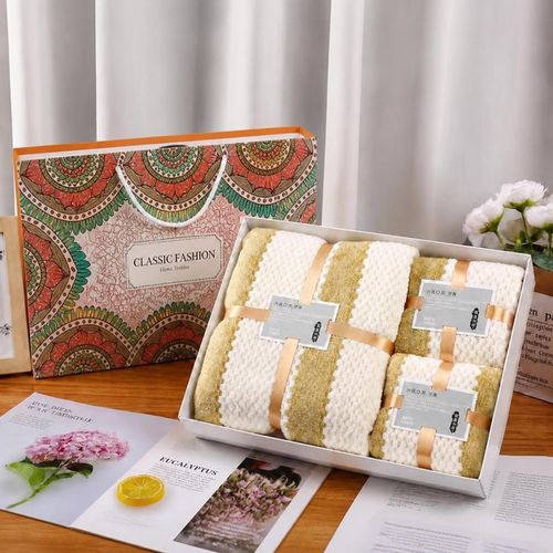 Ensemble 3 serviettes de bain de luxe en velours Corail douces, absorbantes pour peaux sensibles