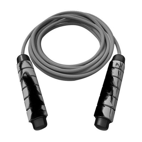 Corde à Sauter Professionnelle Haute Vitesse - Corde de Fitness Ajustable en Nylon Tressé avec Rotation Fluide 360° et Poignées Antidérapantes - Noir