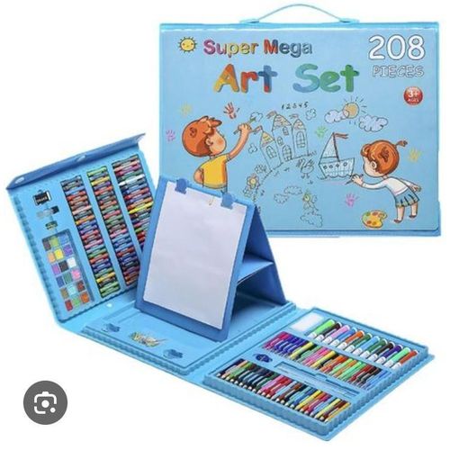 Super Mega Art Set 208 Pièces – Mallette Complète de Dessin et Coloriage pour Enfants 3+Super Mega Art Setes – Mallette Complète de Dessin et Coloriage pour Enfants 3+