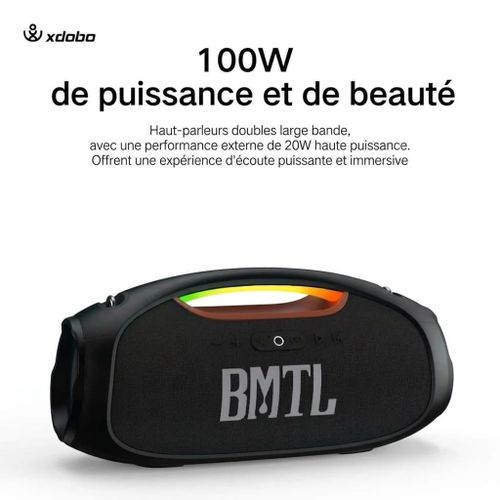 XDOBO BMTL Boom II (Enceinte Bluetooth portable) 100W