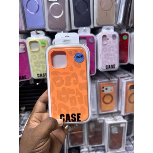 Coque en silicone Compatible IPhone 12/12Pro - Orange
