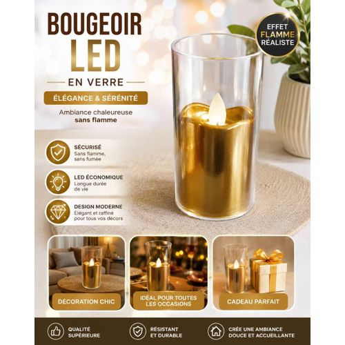 Bougie LED 4 pièces