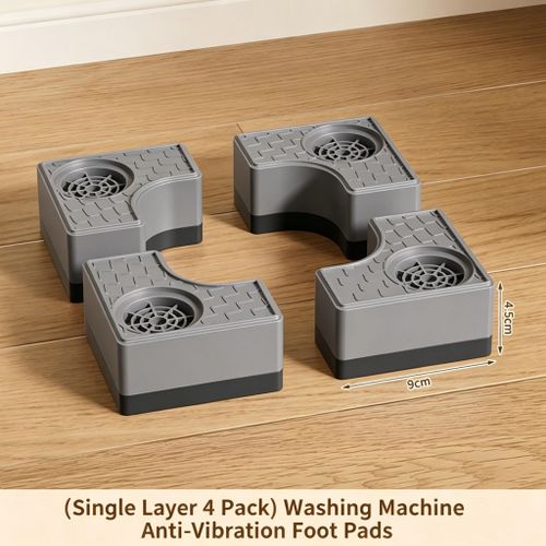 Patins anti-vibrations pour machine à laver (lot de 4), rehausseurs antidérapants et amortisseurs