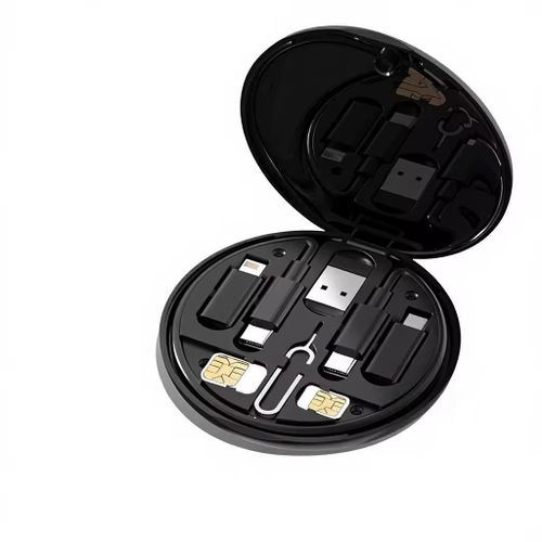 Kit 8-en-1 de Charge & Connexion – 60W Fast Charge (Couleur : Noir)